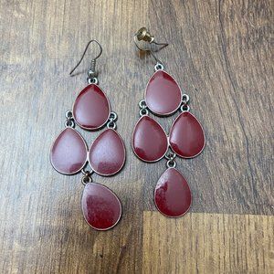 Ann Taylor Pure Sterling Silver Red Oval